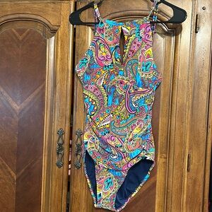 Paisley one piece swimsuit